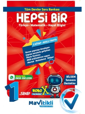 MAVİTİKLİ YAY 1.Sınıf Hepsi Bir Tüm dersler Soru Bankası
